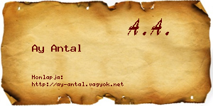 Ay Antal névjegykártya